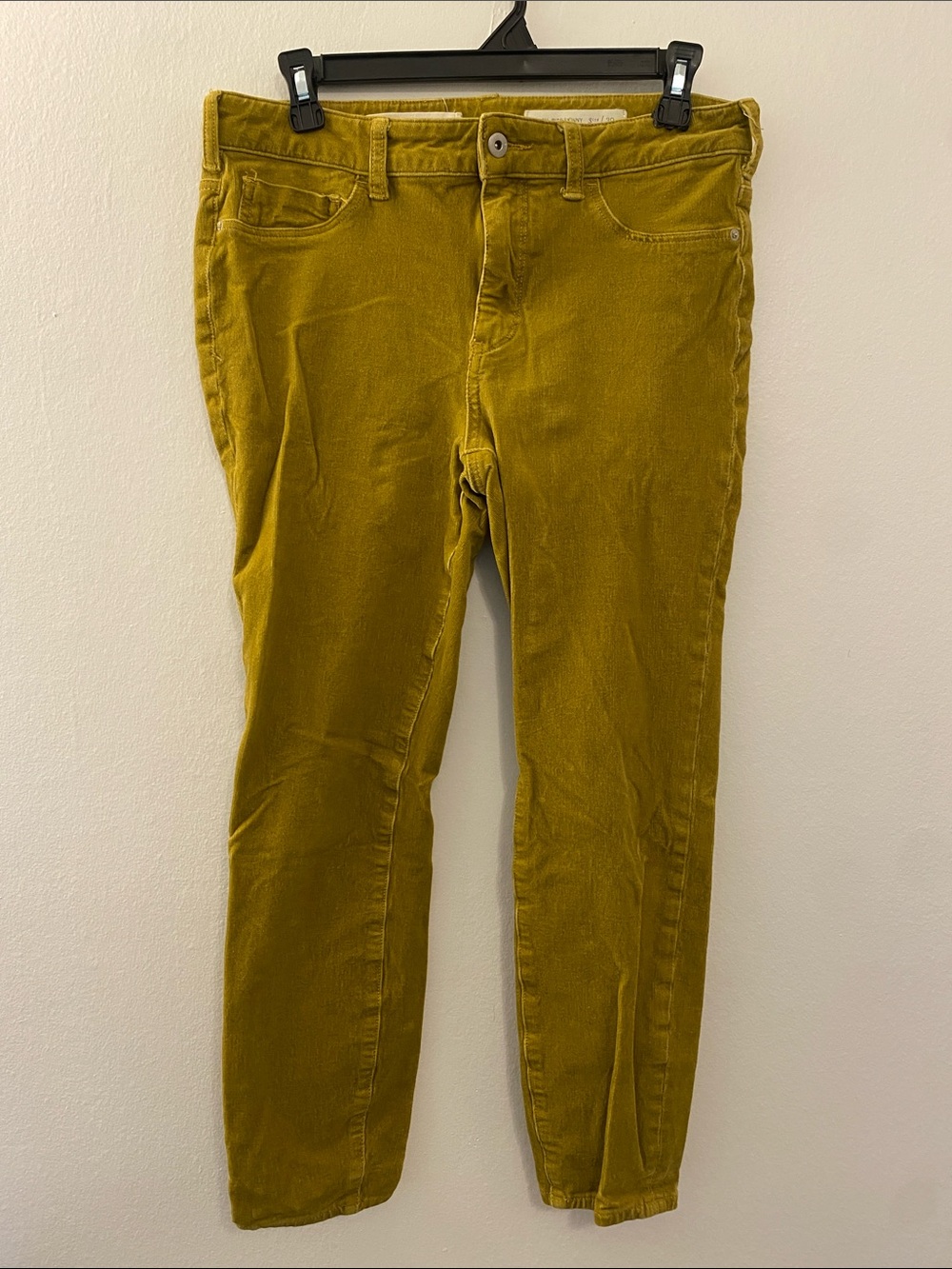 Pilcro and the Letterpress High-Rise Skinny Corduroy Pants - Mustard